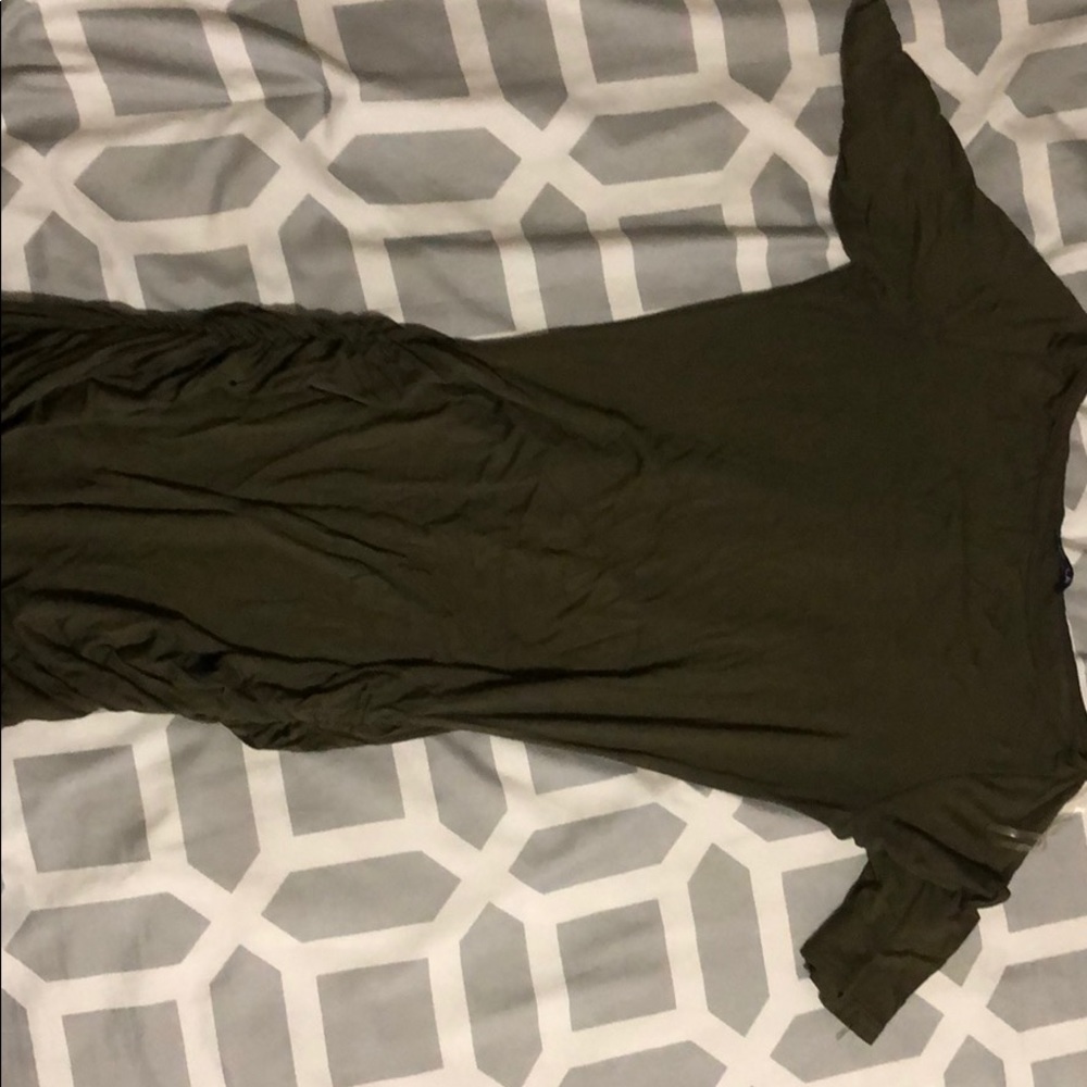 Tight olive green dress